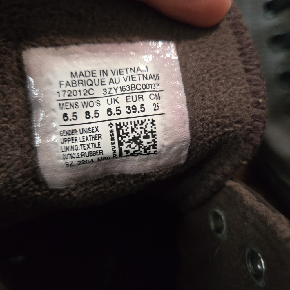 Converse Brown Leather High-Top Sneakers - Picture 4 of 4
